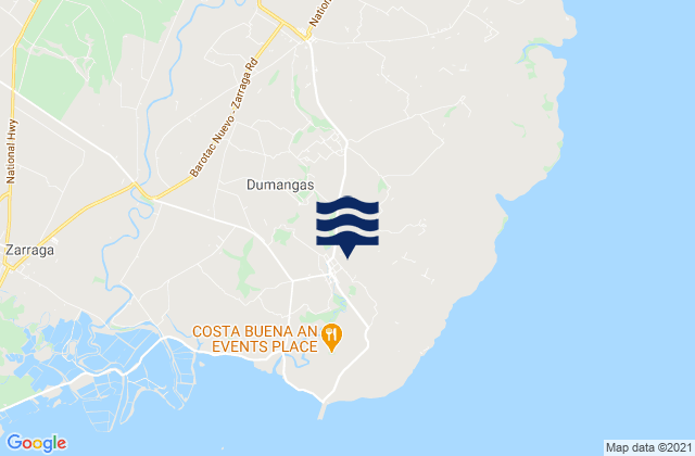 Karte der Gezeiten Dumangas, Philippines