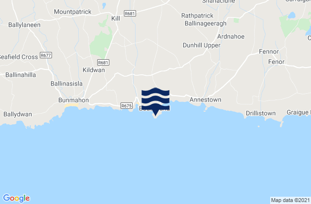 Karte der Gezeiten Dunabrattin Head, Ireland