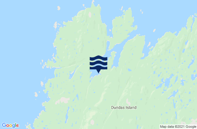Karte der Gezeiten Dundas Island, Canada
