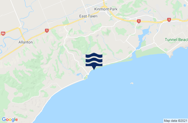 Karte der Gezeiten Dunedin City, New Zealand