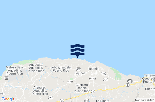 Karte der Gezeiten Dunes (Puerto Rico), Puerto Rico
