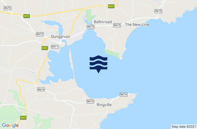 Karte der Gezeiten Dungarvan Harbour, Ireland