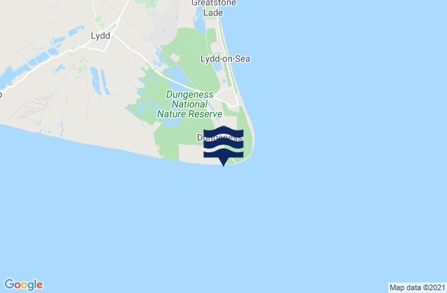 Karte der Gezeiten Dungeness, United Kingdom