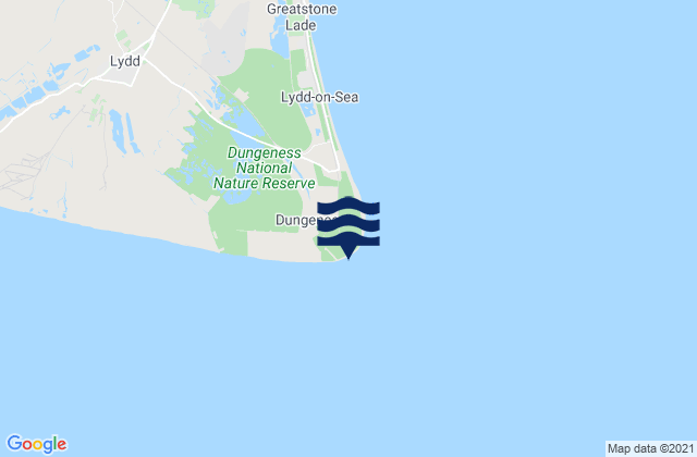 Karte der Gezeiten Dungeness Lighthouse, United Kingdom