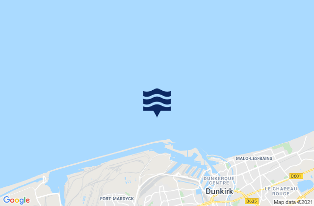 Karte der Gezeiten Dunkerque Port Est, France