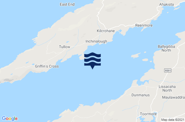 Karte der Gezeiten Dunmanus Bay, Ireland