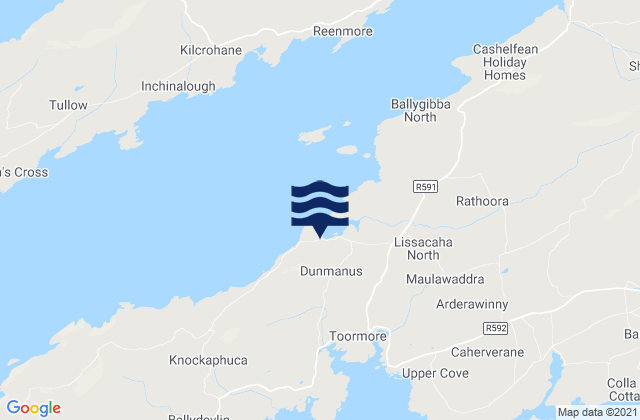 Karte der Gezeiten Dunmanus Harbour, Ireland