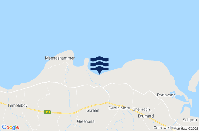 Karte der Gezeiten Dunmoran Strand, Ireland