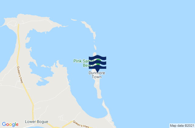 Karte der Gezeiten Dunmore Town, Bahamas