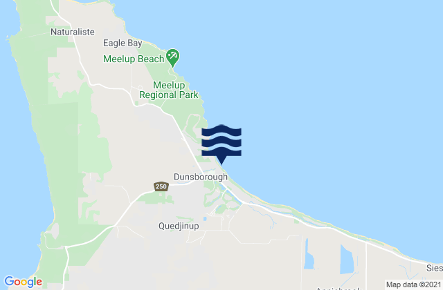Karte der Gezeiten Dunsborough Beach, Australia