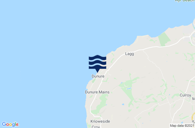 Karte der Gezeiten Dunure Beach, United Kingdom
