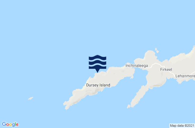 Karte der Gezeiten Dursey Island, Ireland