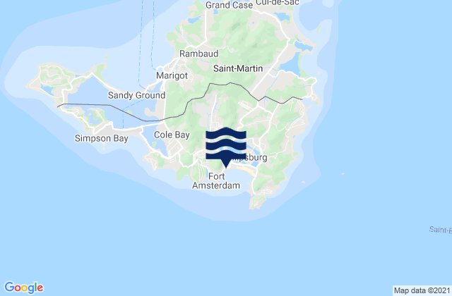 Karte der Gezeiten Duth Cul de Sac, U.S. Virgin Islands