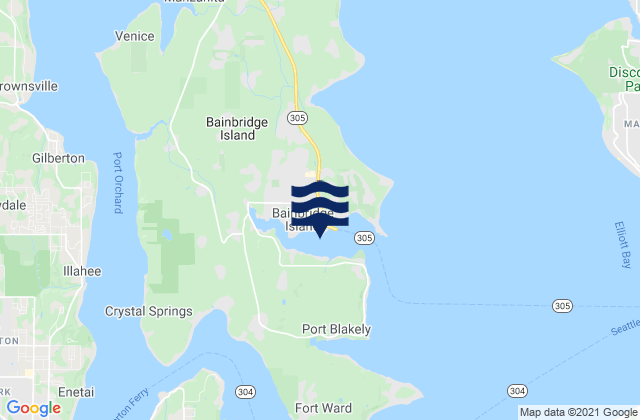 Karte der Gezeiten Eagle Harbor (Bainbridge Island), United States