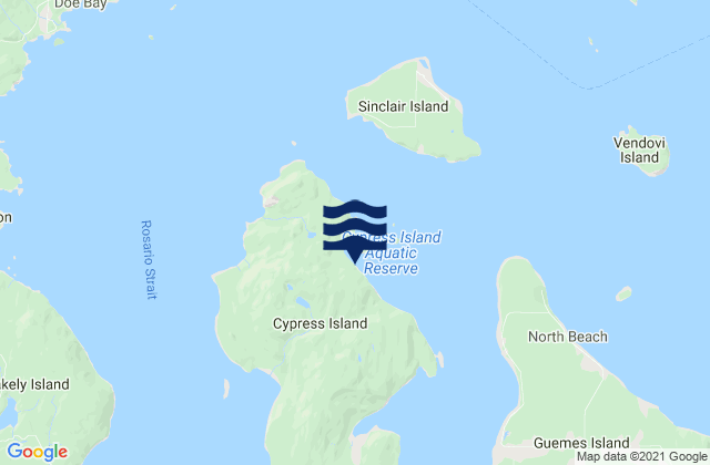 Karte der Gezeiten Eagle Harbor Cypress Island, United States