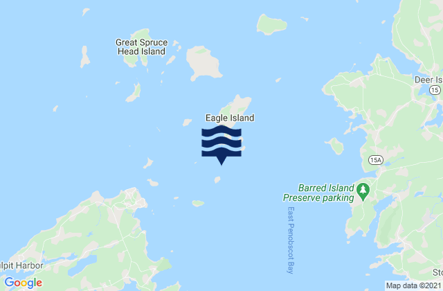 Karte der Gezeiten Eagle Island 0.4 nautical mile S of, United States