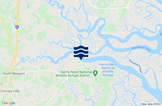 Karte der Gezeiten Eagle Neck (South Newport River), United States