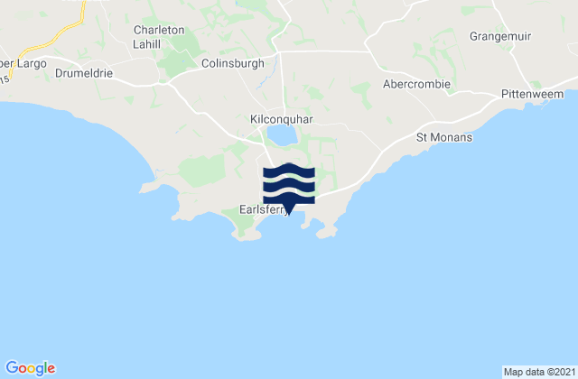 Karte der Gezeiten Earlsferry Beach, United Kingdom