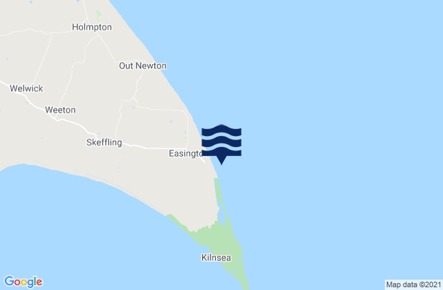 Karte der Gezeiten Easington Beach, United Kingdom