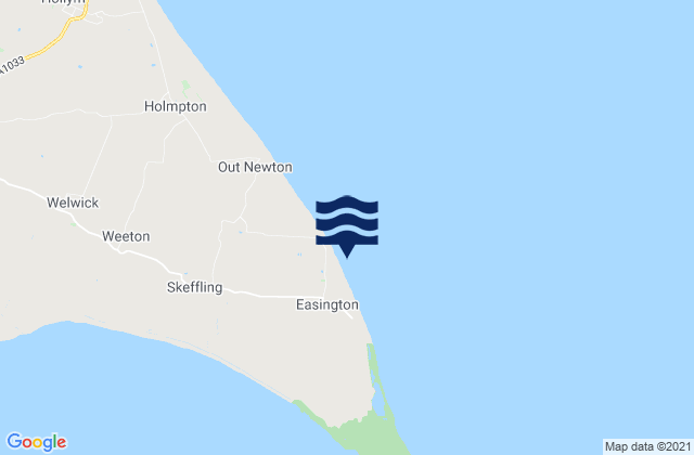 Karte der Gezeiten Easington, United Kingdom