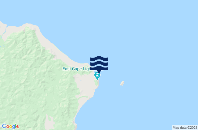 Karte der Gezeiten East Cape, New Zealand