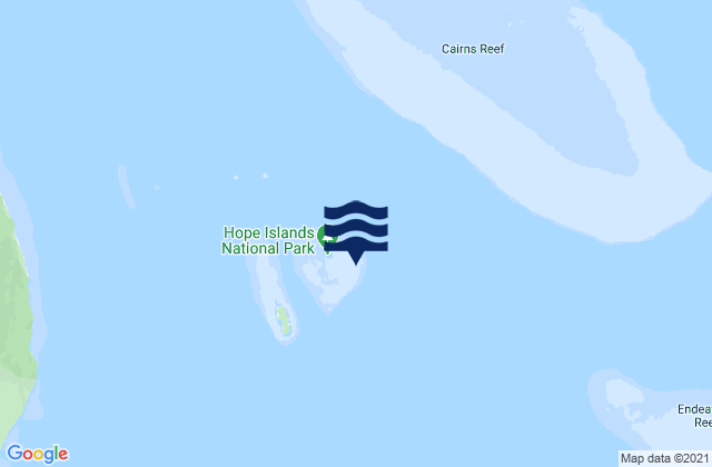 Karte der Gezeiten East Hope Island, Australia