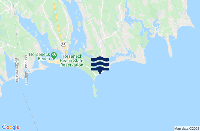 Karte der Gezeiten East Horseneck Beach, United States