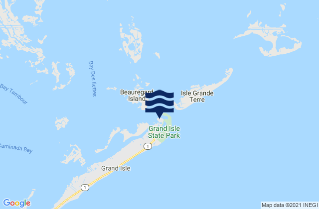Karte der Gezeiten East Point Grand Isle, United States