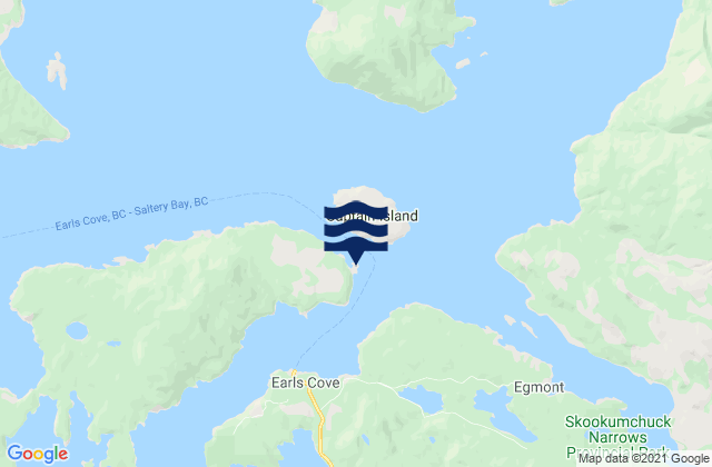 Karte der Gezeiten East Point Islet, Canada