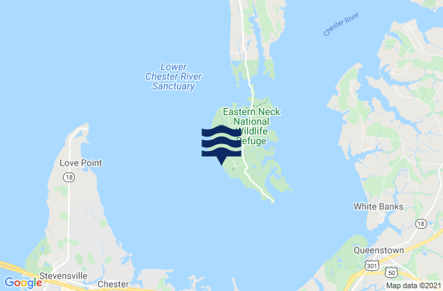 Karte der Gezeiten Eastern Neck Island, United States