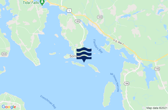Karte der Gezeiten Eastern Point Harbor, United States