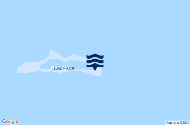 Karte der Gezeiten Eauripik Municipality, Micronesia