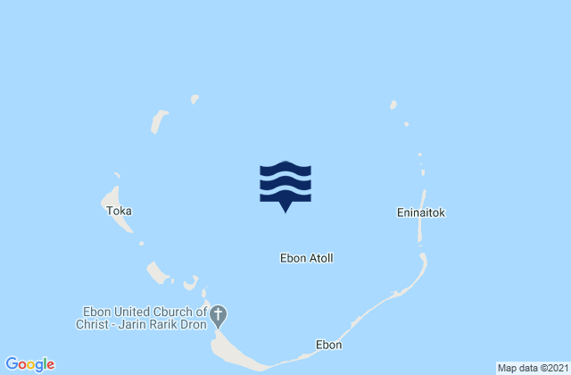 Karte der Gezeiten Ebon Atoll, Marshall Islands