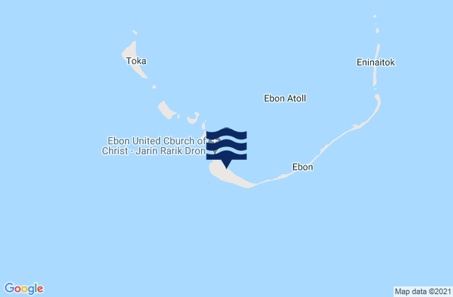 Karte der Gezeiten Ebon, Marshall Islands