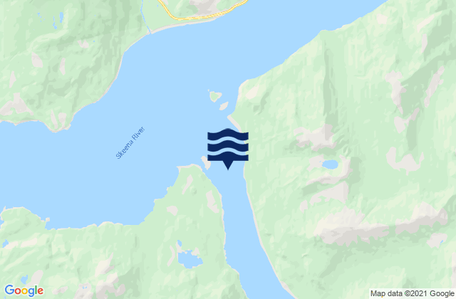 Karte der Gezeiten Ecstall River, Canada