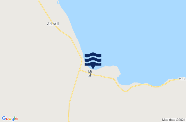 Karte der Gezeiten Edd, Eritrea