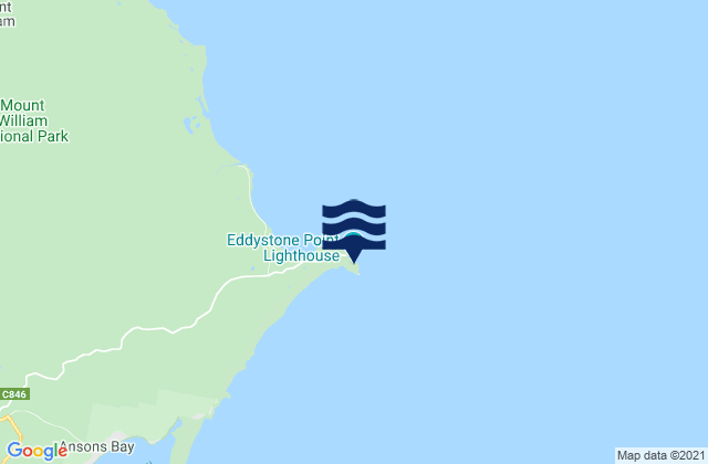 Karte der Gezeiten Eddystone Point Lighthouse, Australia