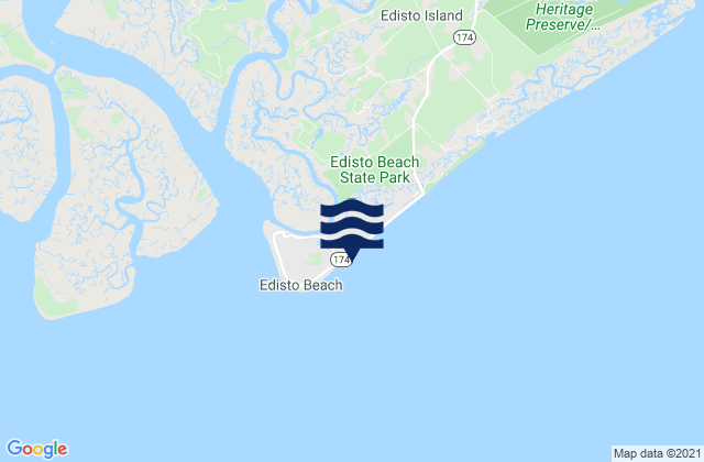 Karte der Gezeiten Edisto Beach, United States