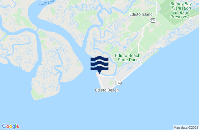 Karte der Gezeiten Edisto Marina (Big Bay Creek Entrance), United States