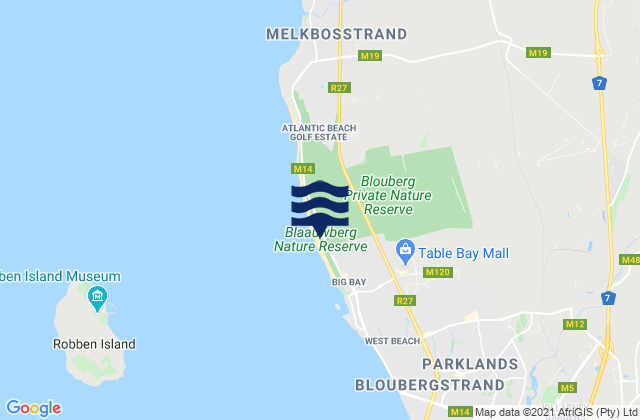 Karte der Gezeiten Eerste Steen, South Africa