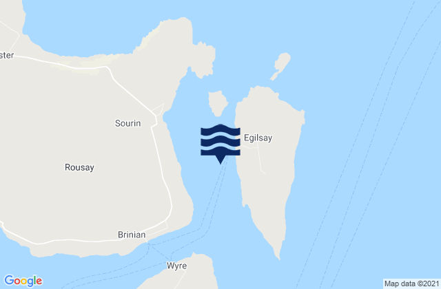 Karte der Gezeiten Egilsay, United Kingdom