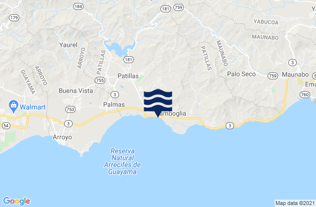 Karte der Gezeiten Egozcue Barrio, Puerto Rico