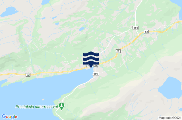 Karte der Gezeiten Eidsvåg, Norway