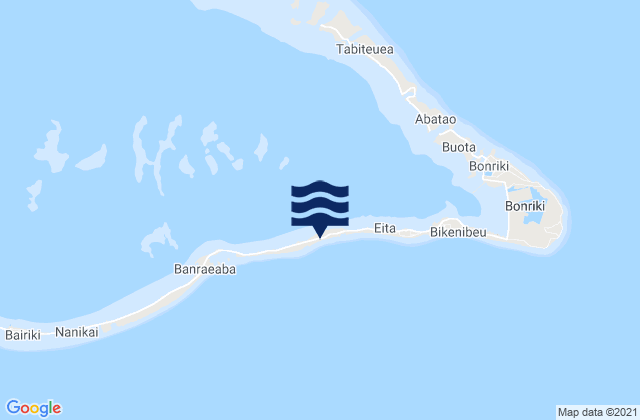 Karte der Gezeiten Eita Village, Kiribati