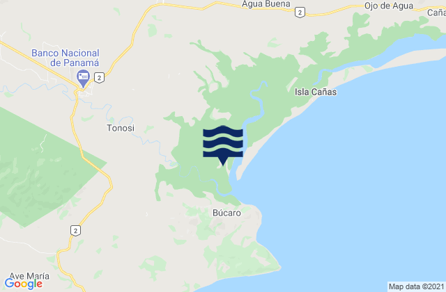 Karte der Gezeiten El Bebedero, Panama