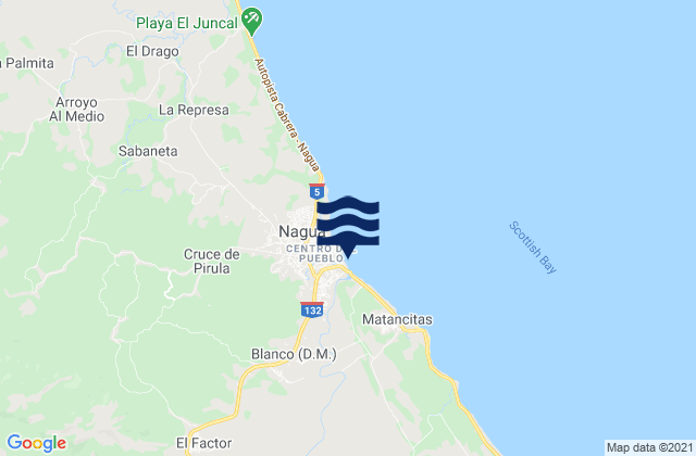 Karte der Gezeiten El Canal, Dominican Republic