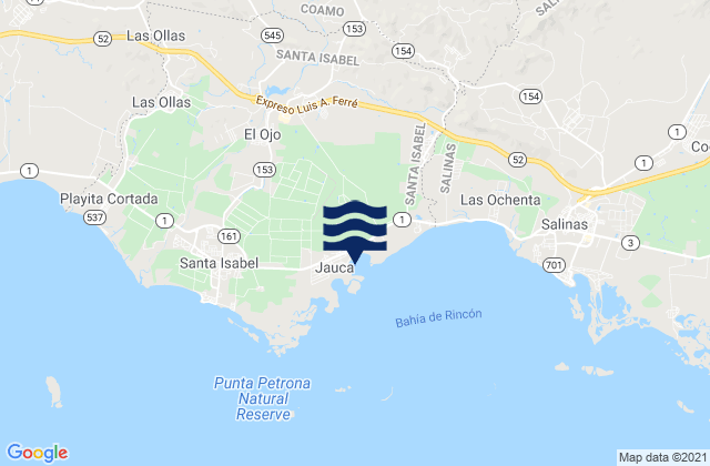 Karte der Gezeiten El Ojo, Puerto Rico