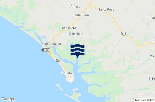 Karte der Gezeiten El Realejo, Nicaragua