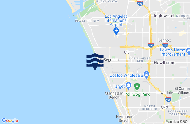 Karte der Gezeiten El Segundo (Santa Monica Bay), United States