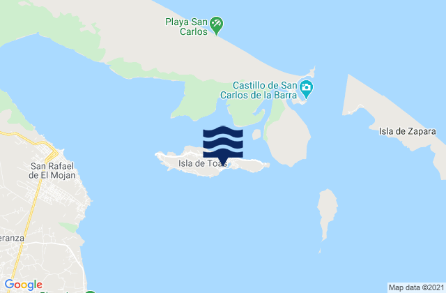 Karte der Gezeiten El Toro, Venezuela